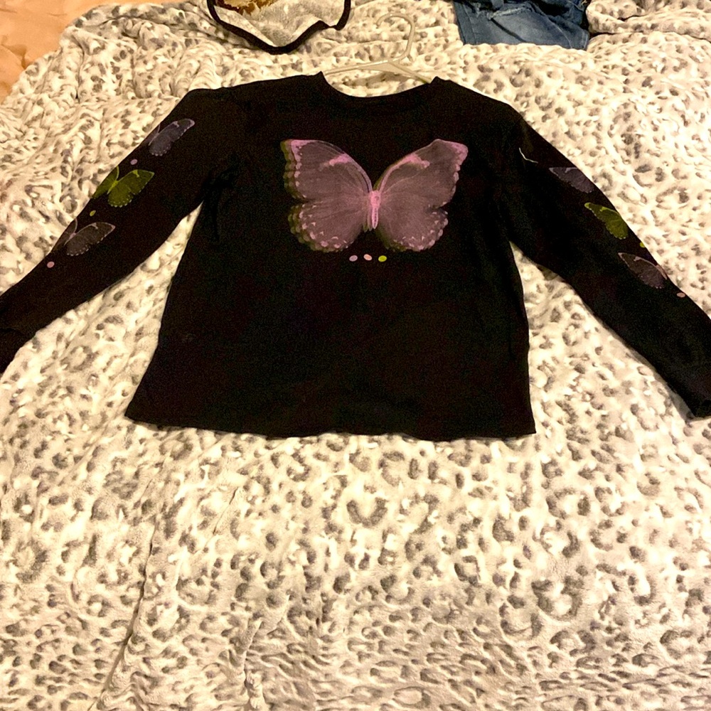 Black butterfly Art Class long sleeve shirt